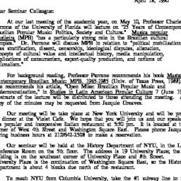 Announcements, 1990-05-10. ...