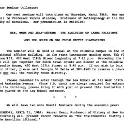 Announcements, 1982-03-25. ...