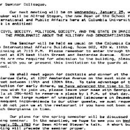 Announcements, 1984-01-25. ...