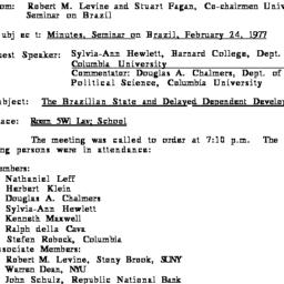 Minutes, 1977-02-24. Brazil...