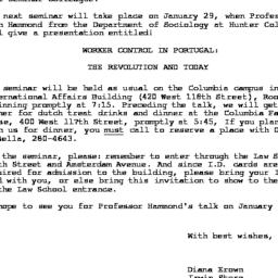 Announcements, 1981-01-29. ...