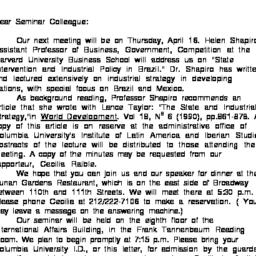Announcements, 1992-04-16. ...