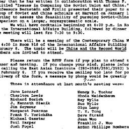 Announcements, 1979-01-25. ...