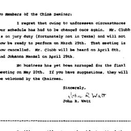 Announcements, 1964-03-15. ...