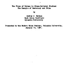 Speaker's paper, 1988-0...