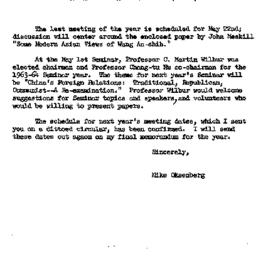 Announcements, 1963-05-22. ...