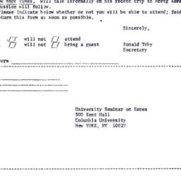 Announcements, 1972-10-26. ...