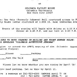 Announcements, 1990-04-19. ...
