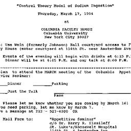 Announcements, 1994-03-17. ...