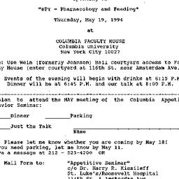 Announcements, 1994-05-19. ...