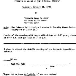 Announcements, 1982-01-21. ...