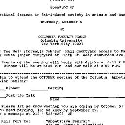 Announcements, 1994-10-06. ...