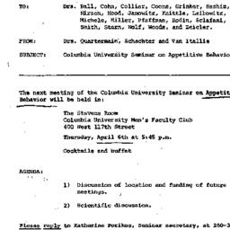 Announcements, 1972-04-06. ...