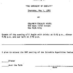 Announcements, 1980-05-01. ...