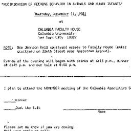 Announcements, 1982-11-11. ...