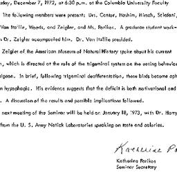 Minutes, 1972-12-07. Appeti...