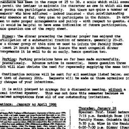 Announcements, 1988-01-08. ...