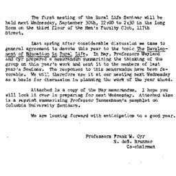 Announcements, 1953-09-24. ...