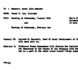 Announcements, 1961-01-15. ...