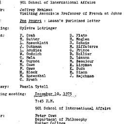 Minutes, 1973-11-12. The Th...