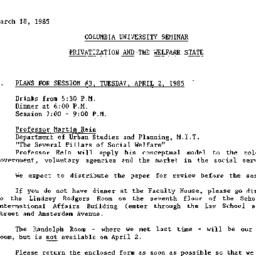 Announcements, 1985-04-02. ...