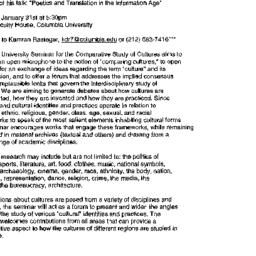 Announcements, 2000-01-31. ...