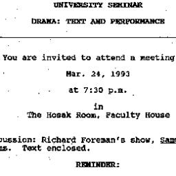 Announcements, 1992-03-24. ...