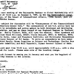 Announcements, 1986-12-01. ...
