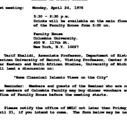 Announcements, 1978-04-24. ...