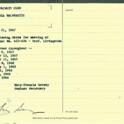 Schedules, 1967-09-21. Orga...