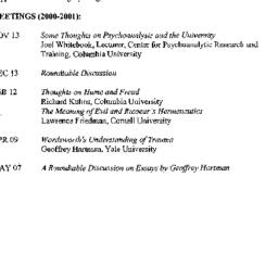 Announcements, Psychoanalyt...