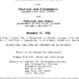 Announcements, 1985-11-17. ...