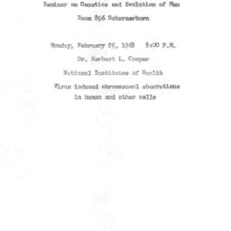 Announcements, 1963-02-25. ...