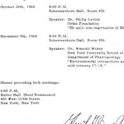 Announcements, 1964-09-29. ...