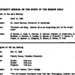 Announcements, 1995-04-12. ...
