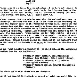 Announcements, 1970-11-18. ...
