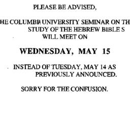 Announcements, 1996-05-15. ...