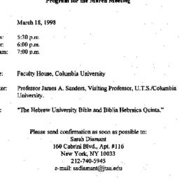 Announcements, 1998-03-18. ...