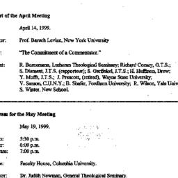Announcements, 1999-05-19. ...