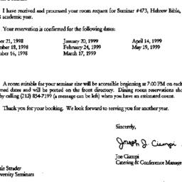 Correspondence, 1999-07-15....