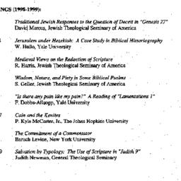 Schedules, The Study of the...