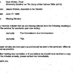 Correspondence, 1999-06-17....