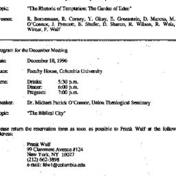 Announcements, 1996-12-18. ...