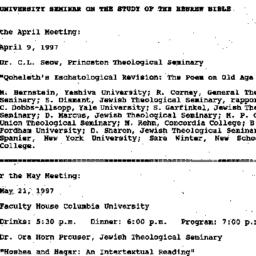 Announcements, 1997-05-21. ...