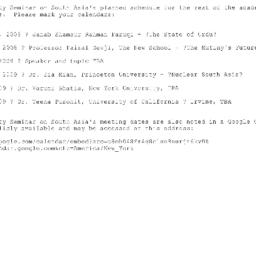Schedules. South Asia, semi...