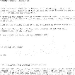 Announcements, 2008-01-29. ...