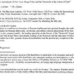 Announcements, 2008-10-03. ...
