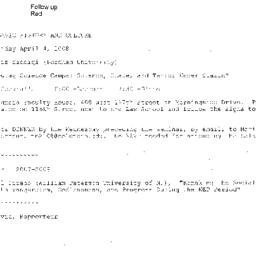 Announcements, 2008-04-04. ...