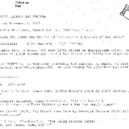 Announcements, 2007-11-02. ...