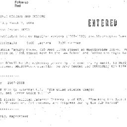 Announcements, 2008-03-07. ...